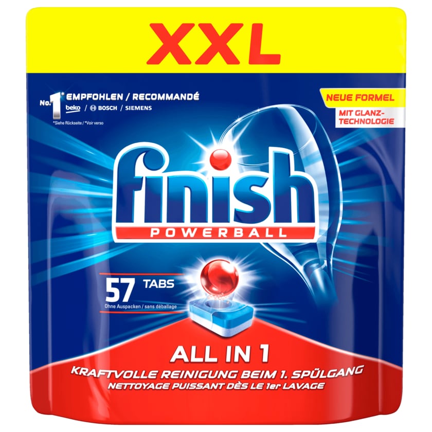 Finish All-in-1 Spülmaschinentabs XXL-Pack 928g, 57 Tabs